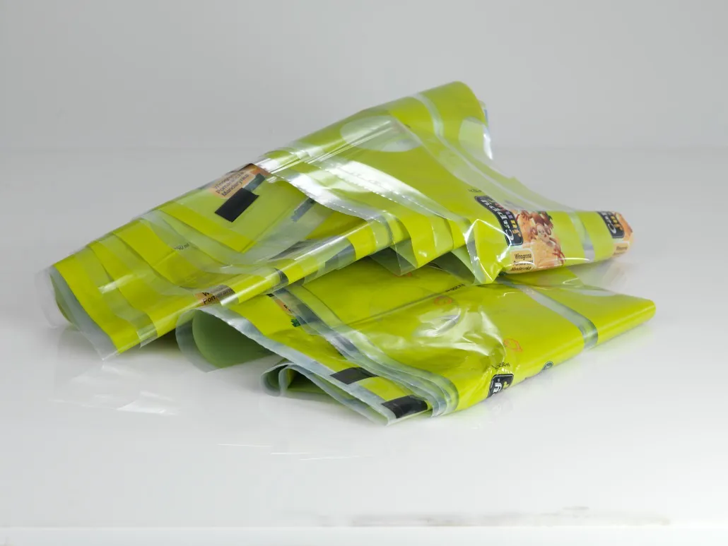 Green printed plastic film